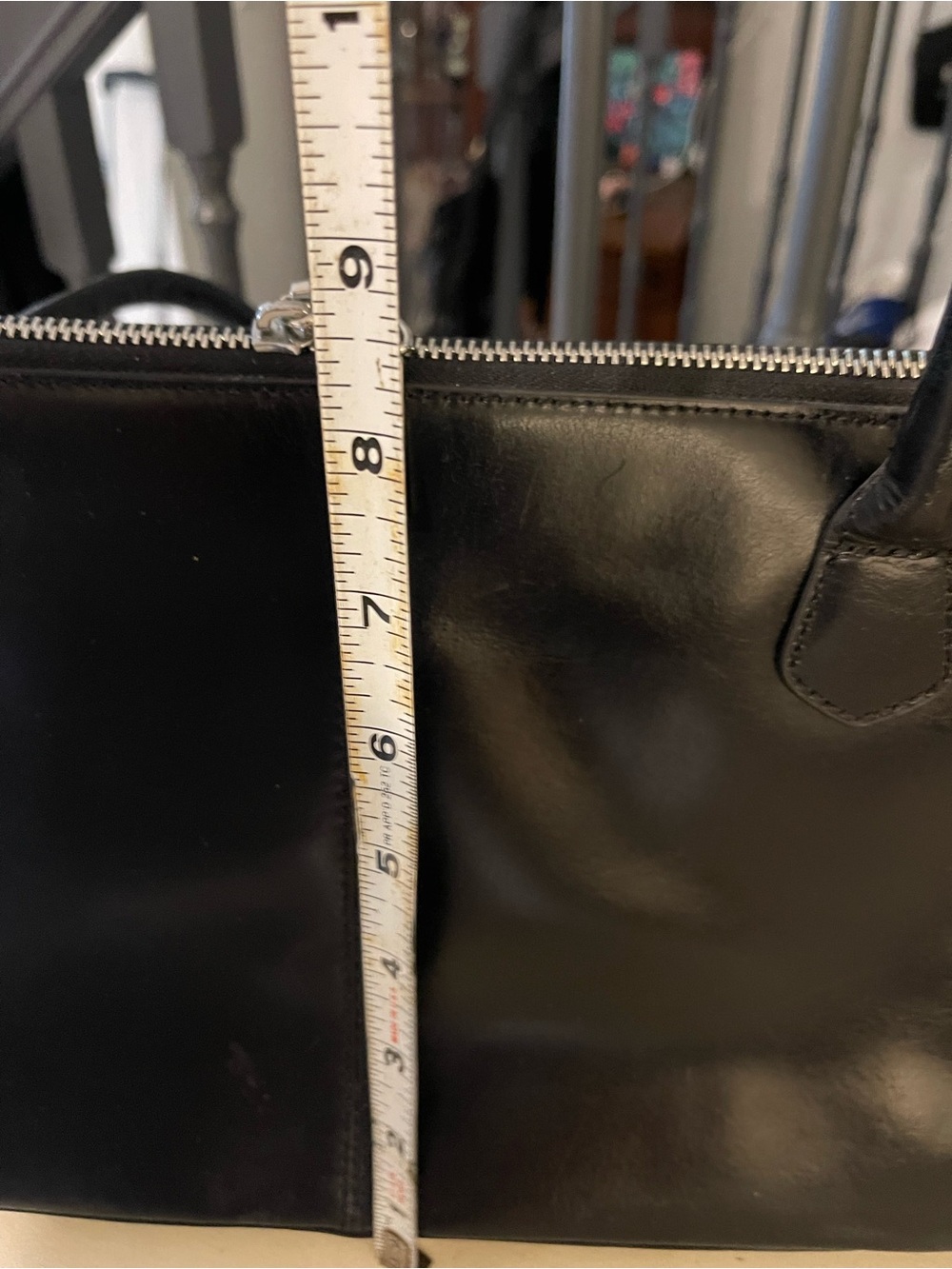 Vintage HOBO Black Leather Double-Handle bag (never used) - Picture 7 of 15
